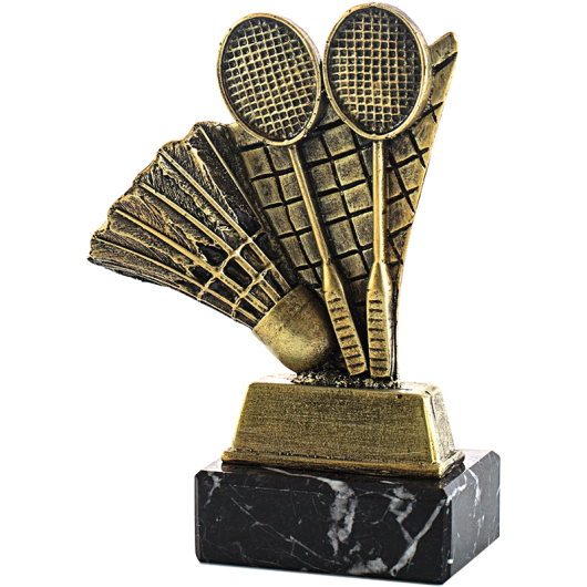 Trofeo badminton dorado